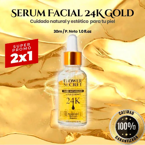 "OFERTA DORADA": SERUM FACIAL 24K GOLD 2x1